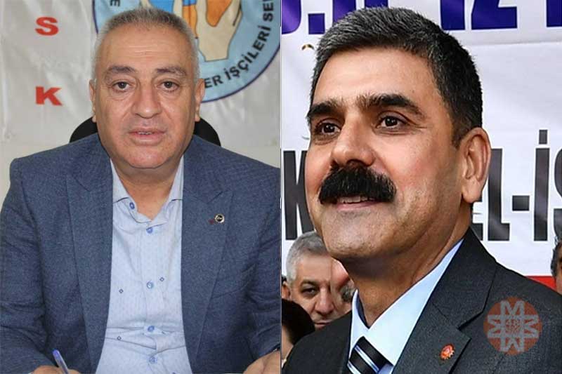 DİSK Genel Başkan Yardımcısı ve Genel-İş Sendikası Genel Başkanı Remzi Çalışkan ile Çukurova Bölge Temsilci ve Mersin Şube Başkanı Kemal Göksoy