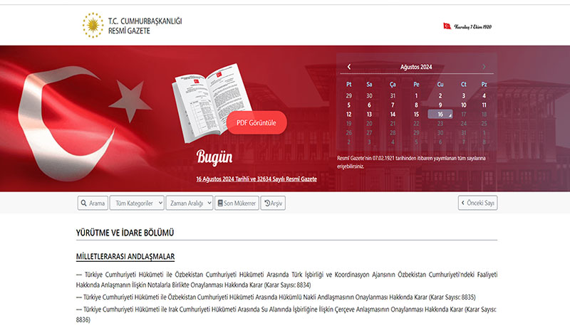 16 Ağustos 2024 Resmi Gazete 2